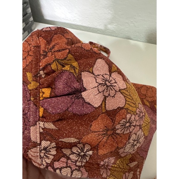 Xhilaration Floral Print Bikini Set Womens Size S Swimsuit Two Piece - Picture 9 of 13